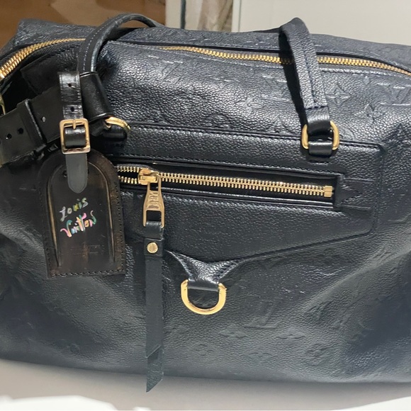 Louis Vuitton luggage tag and poignet black with costume painted name - Picture 7 of 10